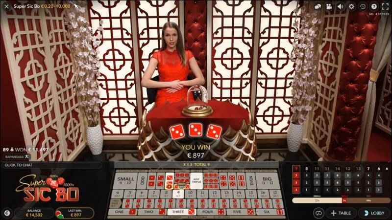 Thủ Thuật Chơi Super Sicbo Tại Sảnh Cược Bao Thắng 3 Tận dụng cược bộ đôi, bộ ba khi thấy hệ số nhân lớn